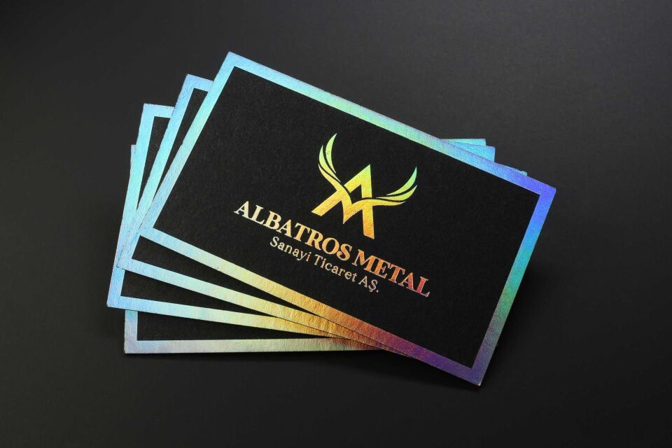 Fantazi Siyah Kağıt + Hologram Yaldız + Dubleks Sıvamalı + Düz Kesim   500 Adet