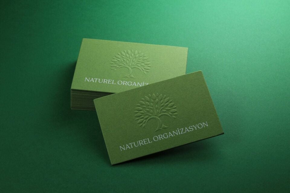 Fantazi Yeşil Kağıt + Yaldız ve  Kabartma Baskılı + Dubleks Sıvamalı   500 Adet